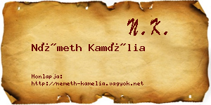 Németh Kamélia névjegykártya