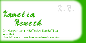 kamelia nemeth business card